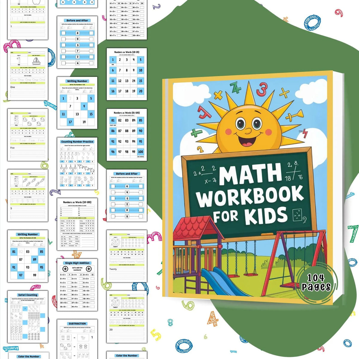 Preschool Math Workbook Bundle | Addition & Subtraction Canva PLR