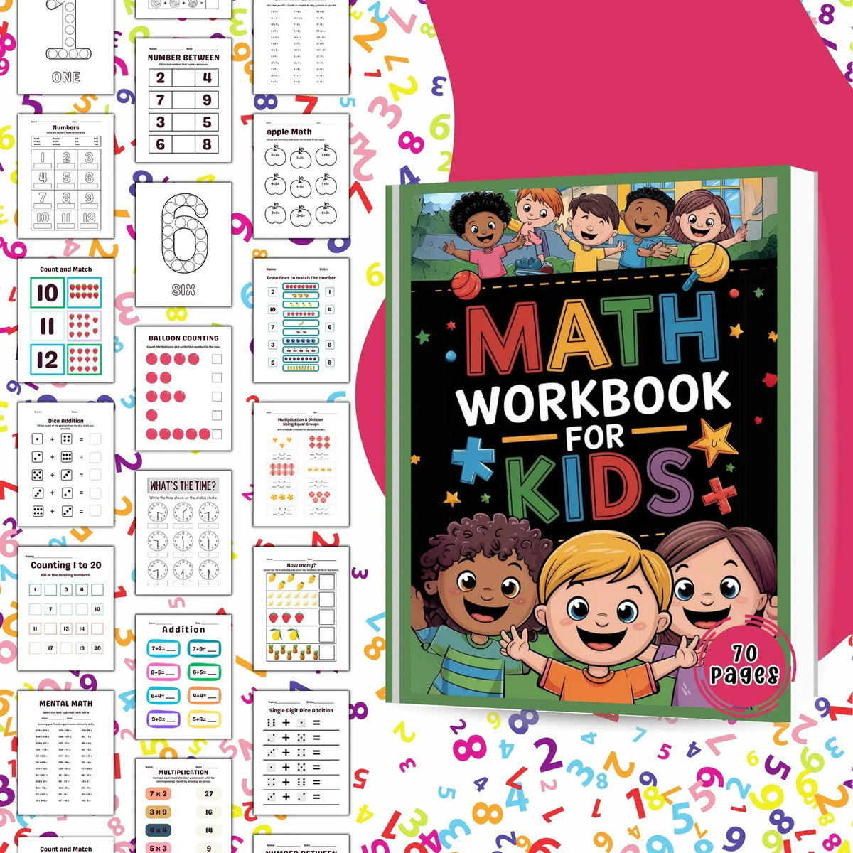 Preschool Math Workbook Bundle | Addition & Subtraction Canva PLR