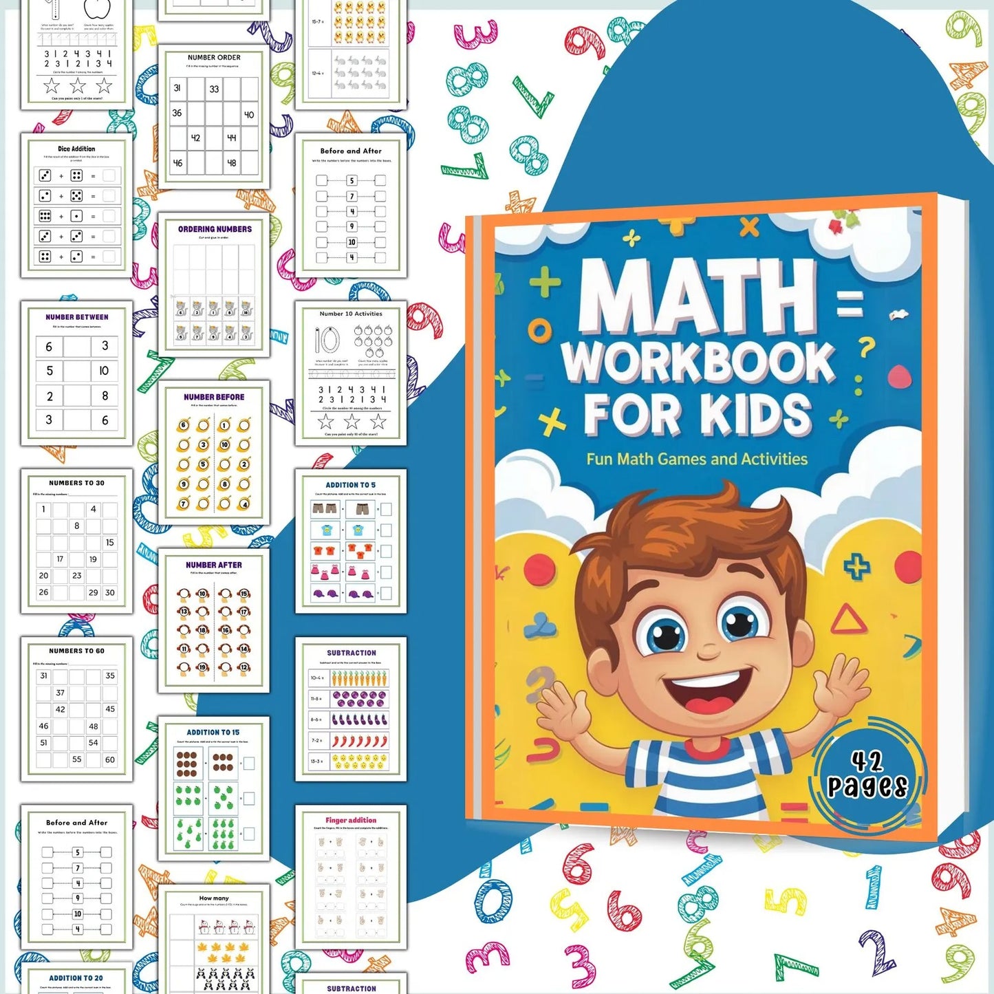 Preschool Math Workbook Bundle | Addition & Subtraction Canva PLR
