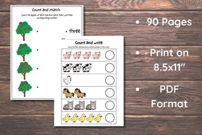 Preschool Math Worksheets | Counting & Addition Printable