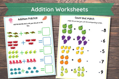 Preschool Math Worksheets | Counting & Addition Printable