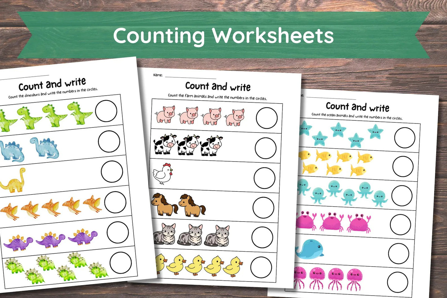 Preschool Math Worksheets | Counting & Addition Printable