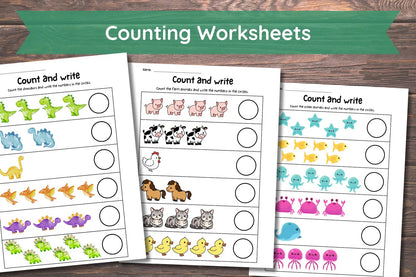 Preschool Math Worksheets | Counting & Addition Printable
