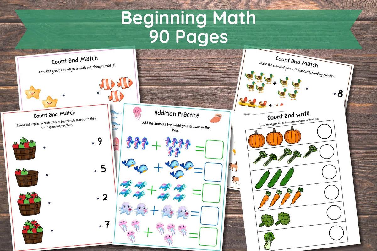 Preschool Math Worksheets | Counting & Addition Printable