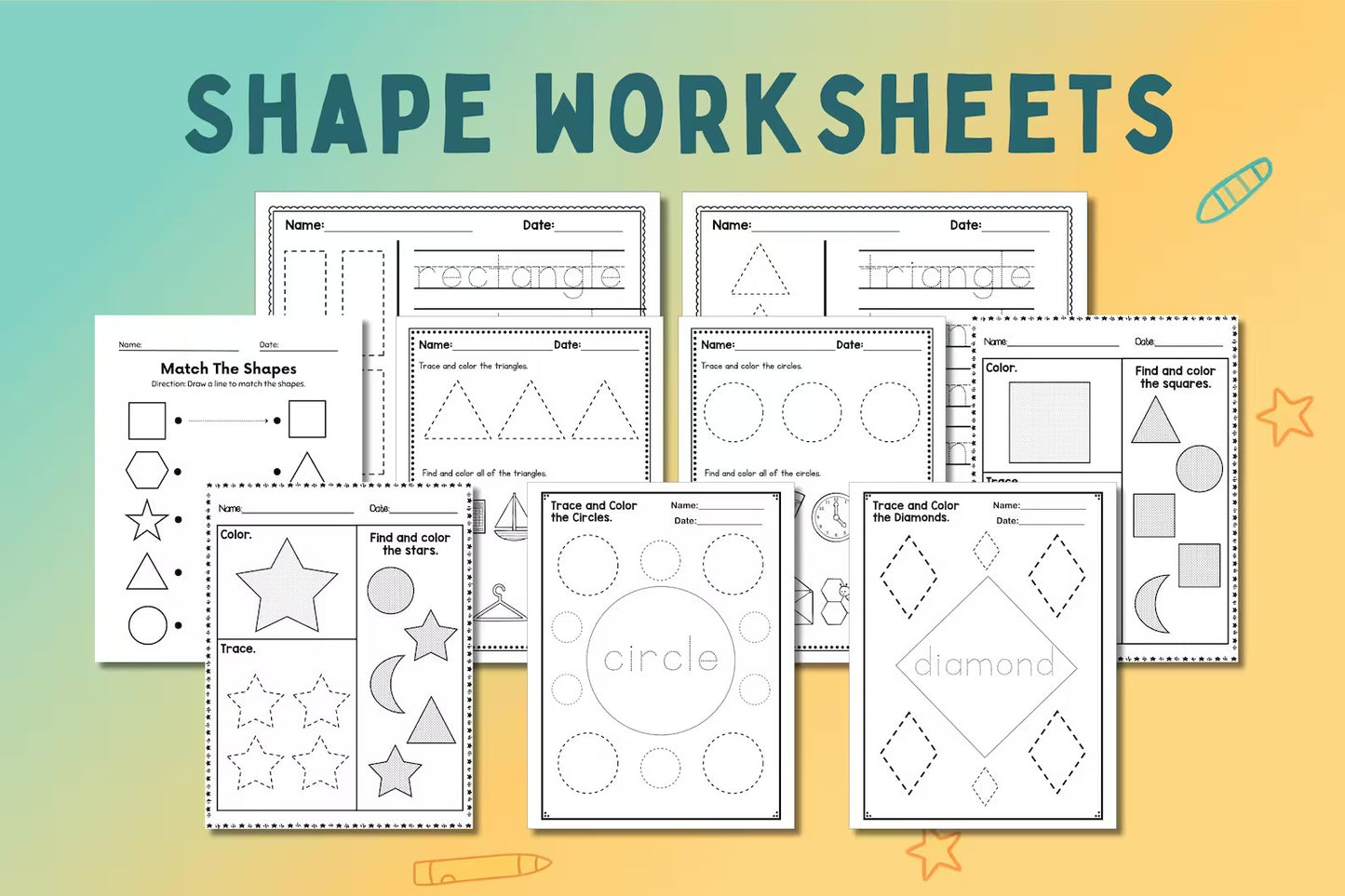 Preschool & Kindergarten Worksheets Bundle | 600+ Pages | Tracing, Alphabet, Math, Dot Marker, Fine Motor
