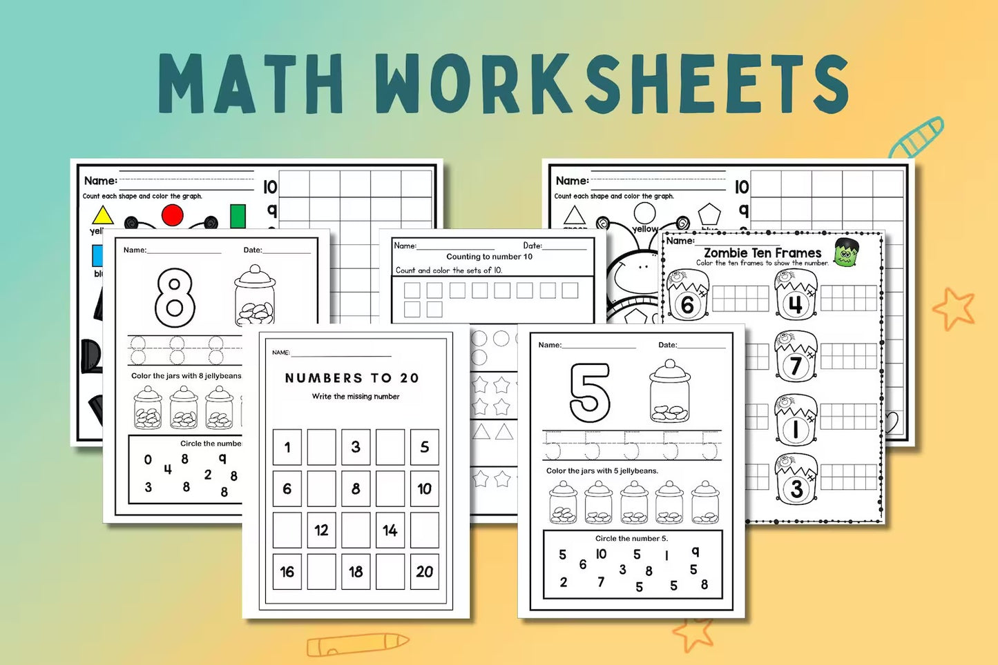 Preschool & Kindergarten Worksheets Bundle | 600+ Pages | Tracing, Alphabet, Math, Dot Marker, Fine Motor