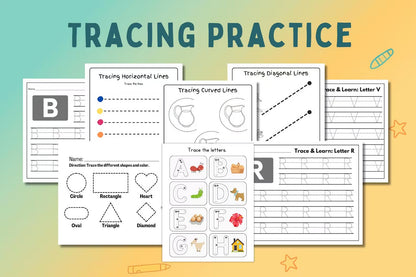 Preschool & Kindergarten Worksheets Bundle | 600+ Pages | Tracing, Alphabet, Math, Dot Marker, Fine Motor