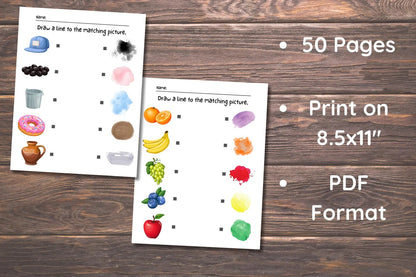 Printable Matching Worksheets for Preschool & Kindergarten | Match the Picture Activity