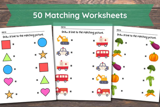 Printable Matching Worksheets for Preschool & Kindergarten | Match the Picture Activity