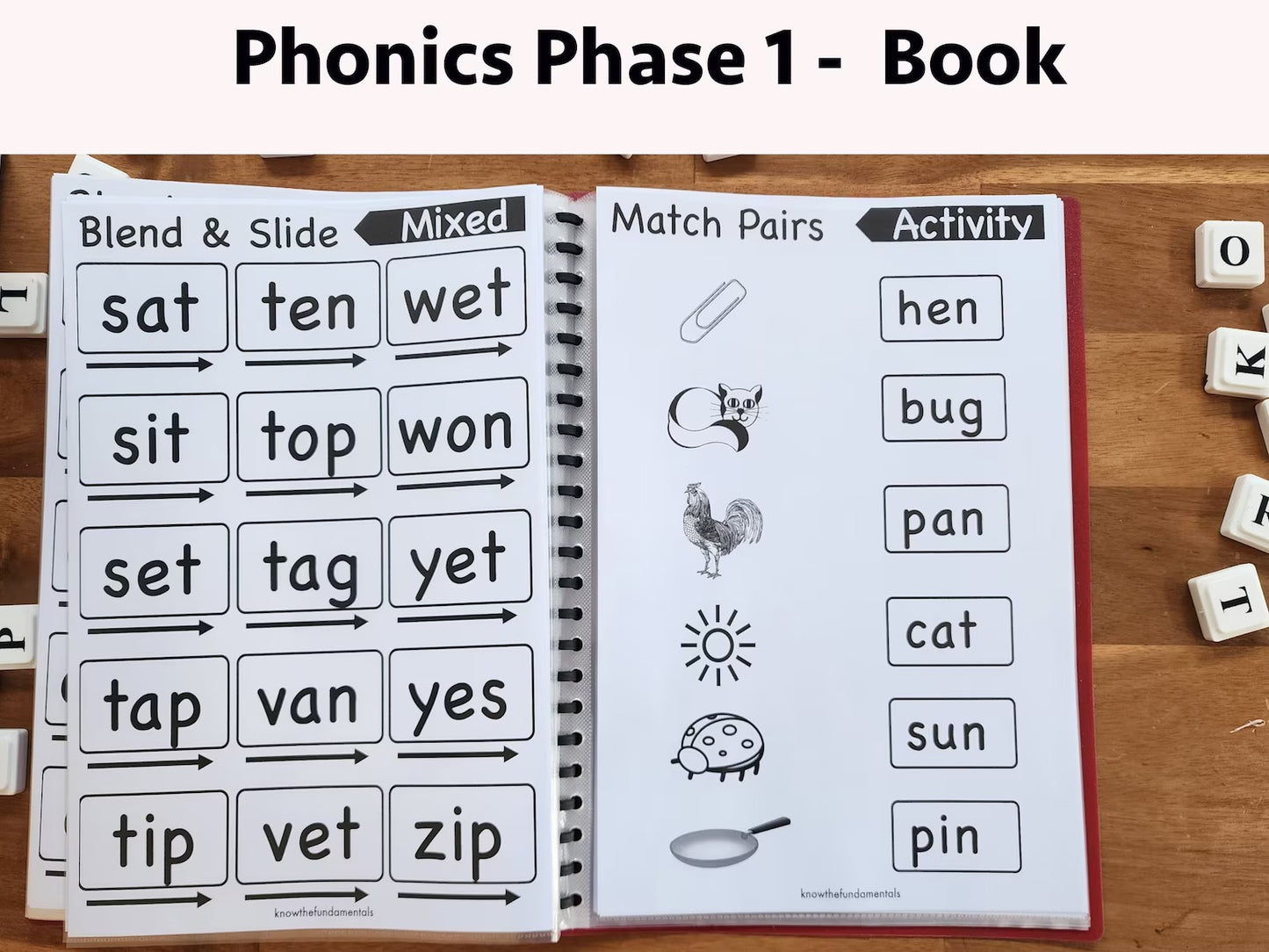 Printable Phonics Workbook for Kids | CVC Words, Sight Words & Blends