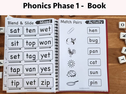 Printable Phonics Workbook for Kids | CVC Words, Sight Words & Blends
