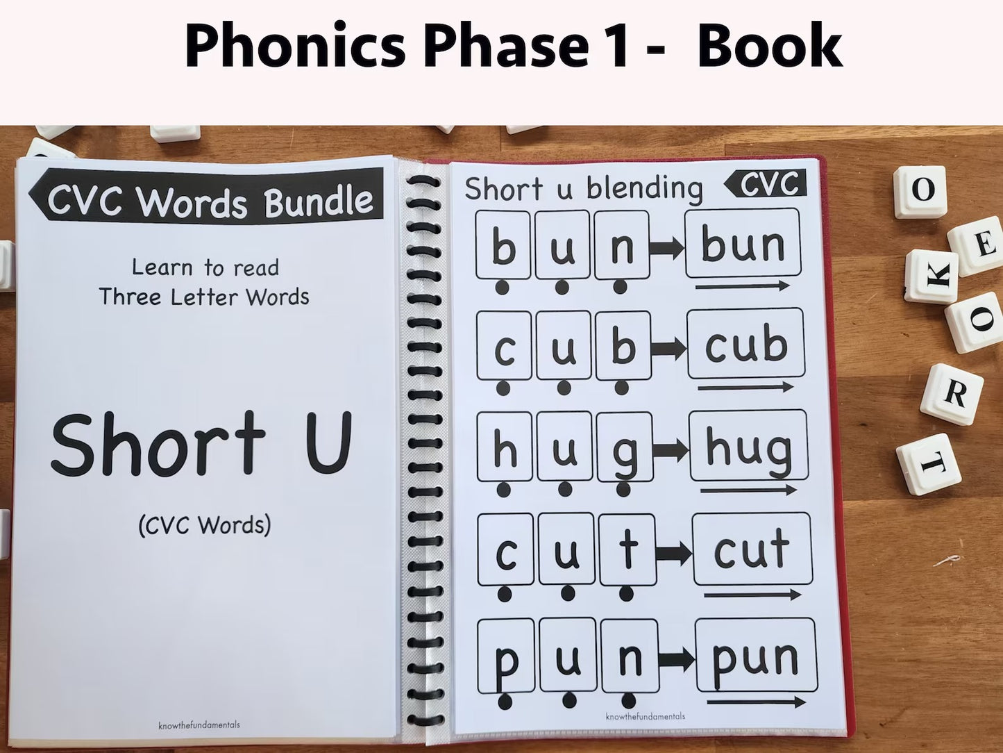 Printable Phonics Workbook for Kids | CVC Words, Sight Words & Blends