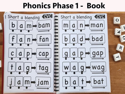 Printable Phonics Workbook for Kids | CVC Words, Sight Words & Blends