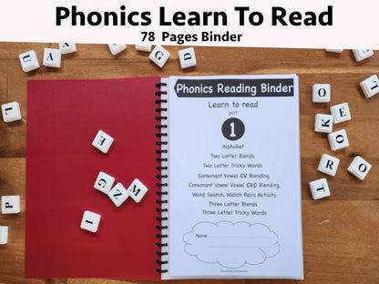 Printable Phonics Workbook for Kids | CVC Words, Sight Words & Blends