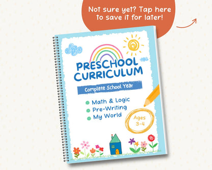 Preschool Learning Worksheets Bundle Ages 3-4 | 200+ Pre-K Printable Activities | ABC Alphabet, Number Tracing, Writing Practice, Counting, Homeschool Curriculum | Back to School Workbook PDF