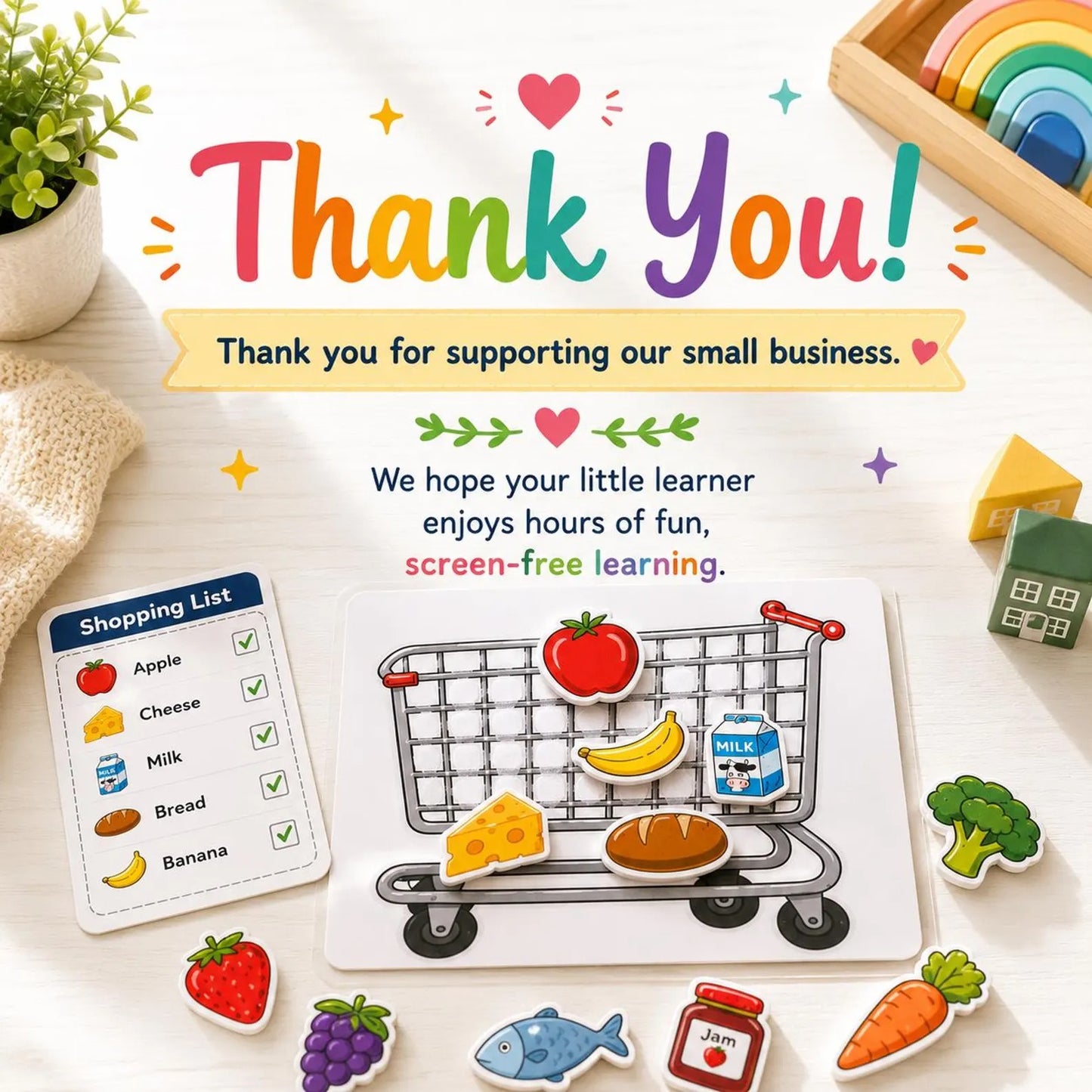 Shopping Busy Book for Toddlers | Printable Grocery Game | Preschool Learning Activity | Matching Game | Kids Busy Book