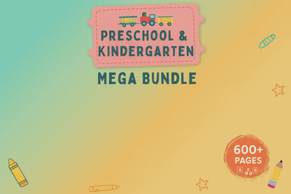 Preschool & Kindergarten Worksheets Bundle | 600+ Pages | Tracing, Alphabet, Math, Dot Marker, Fine Motor