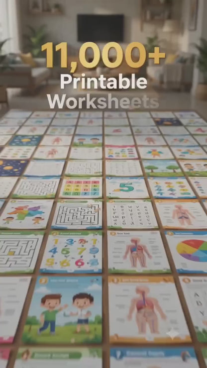 11,000+ Printable Worksheets Bundle | Printable Worksheets, Coloring Pages, Busy Books