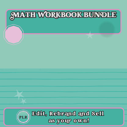 Preschool Math Workbook Bundle | Addition & Subtraction Canva PLR