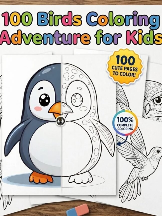 100 Bird Coloring Pages for Kids | Printable PDF Activity Book | Summer Fun Learning 100 Bird Coloring Pages for Kids | Printable PDF Activity Book | Summer Fun Learning