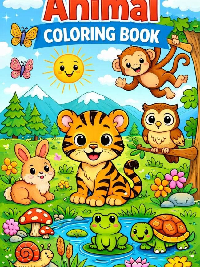39 Animal Coloring Pages for Kids | Printable PDF Coloring Book | Preschool Learning Activity 39 Animal Coloring Pages for Kids | Printable PDF Coloring Book | Preschool Learning Activity