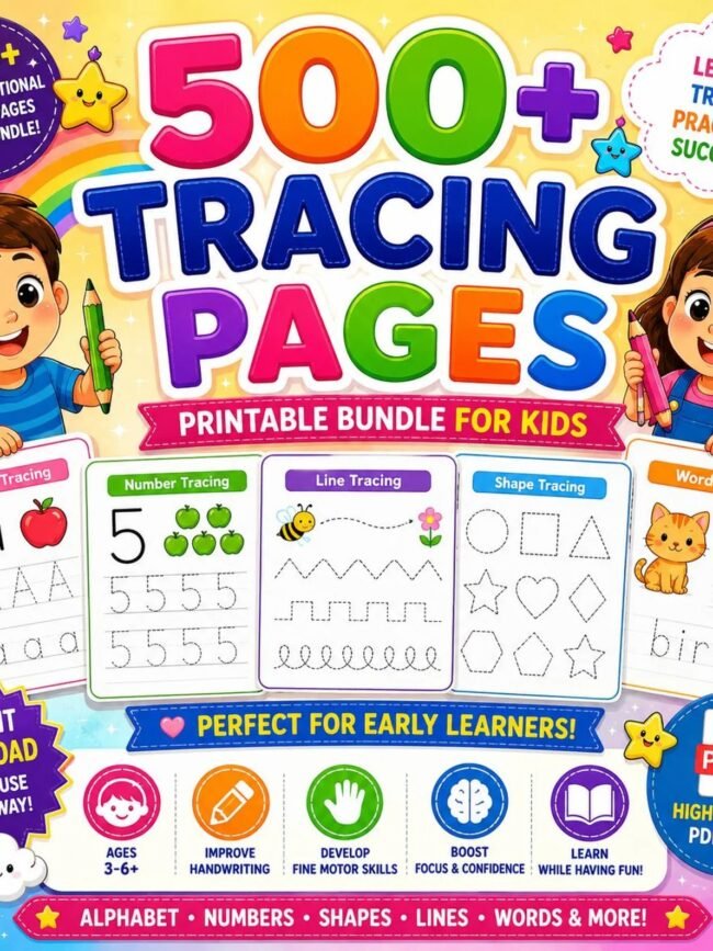 500+ Tracing Worksheets for Kids | Preschool & Kindergarten Printable 500+ Tracing Worksheets for Kids | Preschool & Kindergarten Printable