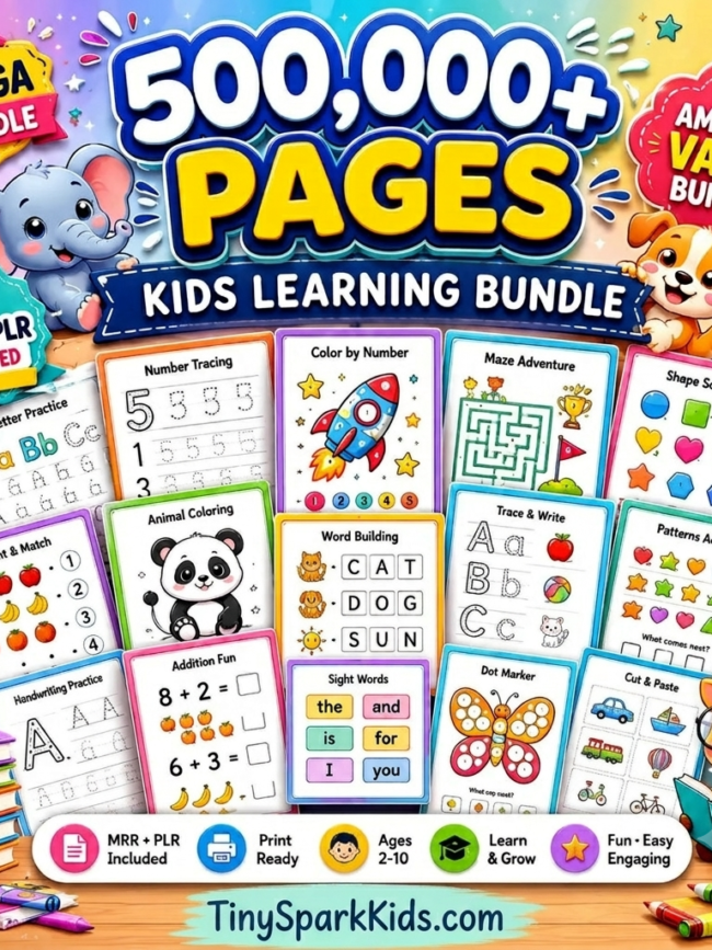 Kids Educational Printables Bundle | Printable Worksheets, Coloring Pages, Busy Books Kids Educational Printables Bundle | Printable Worksheets, Coloring Pages, Busy Books